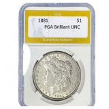 1881 Morgan Silver Dollar PGA Brilliant UNC