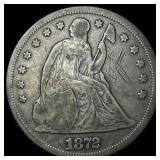1872 Silver Seated Liberty Dollar HIGH GRADE