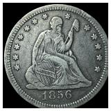 1856 Seated Liberty Quarter NEARLY UNCIRCULATED