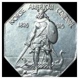 1925 Silver Norse American Centennial Medal GEM BU