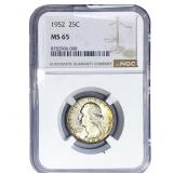 1952 Washington Silver Quarter NGC MS65