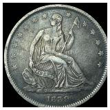 1839 Silver Half Dollar (No Drapery) CLOSELY UNCIR