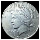 1934-S Silver Peace Dollar NEARLY UNCIRCULATED