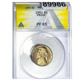 1951 Jefferson Nickel ANACS PF65 PROOF