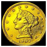 1907 Liberty Head Gold Quarter Eagle $2.50 HIGH GR