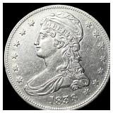 1838 Capped Bust Half Dollar CLOSELY  UNCIRCULATE