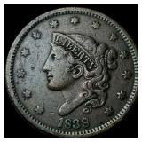 1838 Coronet Head Large Cent NEARLY  UNCIRCULATED
