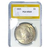 1925 Morgan Silver Dollar PGA MS64