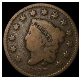 1827 Coronet Head Large Cent NICELY CIRCULATED