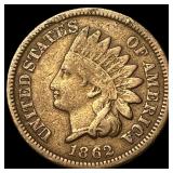 1862 Indian Head Cent ABOUT UNCIRCULATED