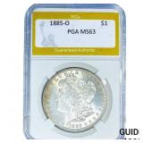 1885-O Morgan Silver Dollar PGA MS63