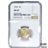 1903 Liberty Victory Nickel NGC MS64