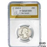 1943-S Washington Silver Quarter PGA XF Detail DDO
