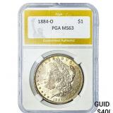 1884-O Morgan Silver Dollar PGA MS63