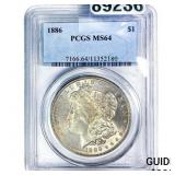 1886 Morgan Silver Dollar PCGS MS64