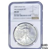 2000 Silver Eagle NGC MS68