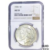 1926 Silver Peace Dollar NGC AU55