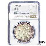 1880-S Morgan Silver Dollar NGC MS63