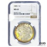 1885 Morgan Silver Dollar NGC MS63