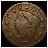 1827 Coronet Head Large Cent NICELY CIRCULATED