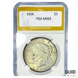 1926 Silver Peace Dollar PGA MS63