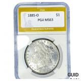 1885-O Morgan Silver Dollar PGA MS63