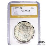 1891-CC Morgan Silver Dollar PGA MS62