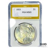 1923 Silver Peace Dollar PGA MS65