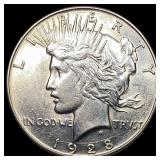 1928-S Silver Peace Dollar CLOSELY UNCIRCULATED