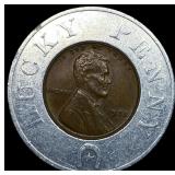 1932 Lincoln Wheat Cent in Lucky Penny Holder HIGH