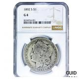 1892 Morgan Silver Dollar NGC G4