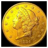 1884-S Gold $20 Double Eagle CHOICE AU