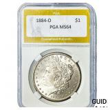 1884-O Morgan Silver Dollar PGA MS64