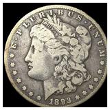 1893-CC Silver Morgan Dollar LIGHTLY CIRCULATED