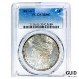 1881-S Morgan Silver Dollar PCGS MS63