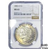 1883-O Morgan Silver Dollar NGC MS63