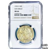 1935-S San Diego Half Dollar NGC MS66
