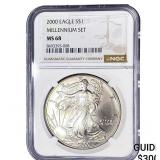 2000 Silver Eagle NGC MS68