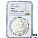 2000 Silver Eagle NGC MS69