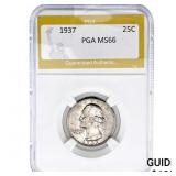 1937 Washington Silver Quarter PGA MS66