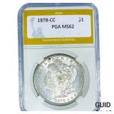1878-CC Morgan Silver Dollar PGA MS62