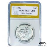 1925 Stone Mountain Half Dollar PGA Brilliant UNC