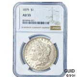 1879 Morgan Silver Dollar NGC AU55
