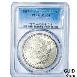 1887 Morgan Silver Dollar PCGS MS64