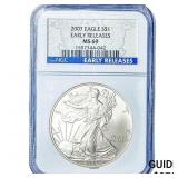 2007 Silver Eagle NGC MS69