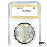 1881-CC Morgan Silver Dollar PGA MS63