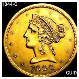 1844-O $5 Gold Half Eagle