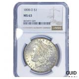 1898-O Morgan Silver Dollar NGC MS63