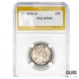 1916-D Barber Quarter PGA MS64