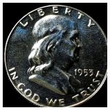 1953 Silver Franklin Half Dollar CHOICE PROOF